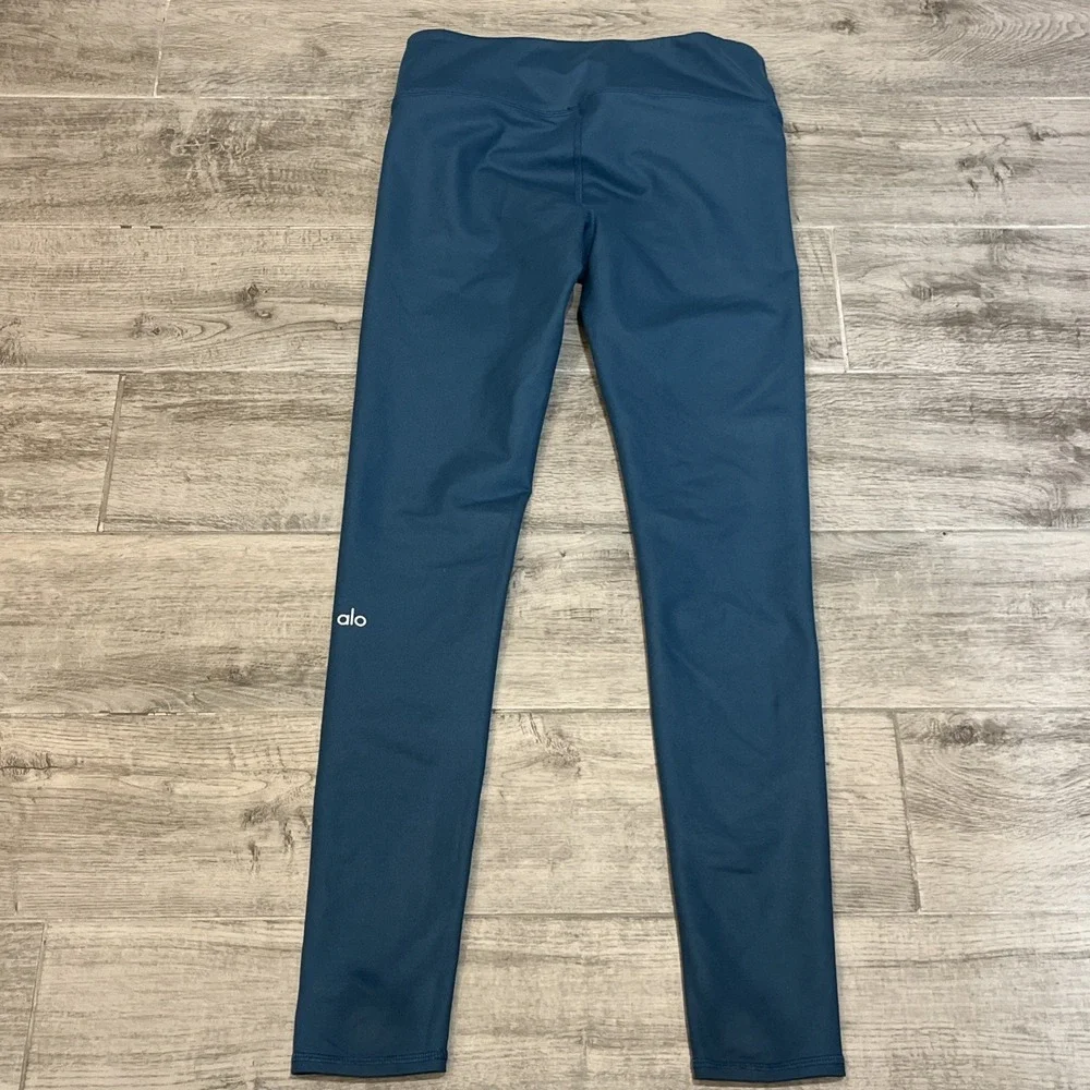 ALO Airlift Women's Size Small Teal Green Leggings Yoga Pilates Running Athletic